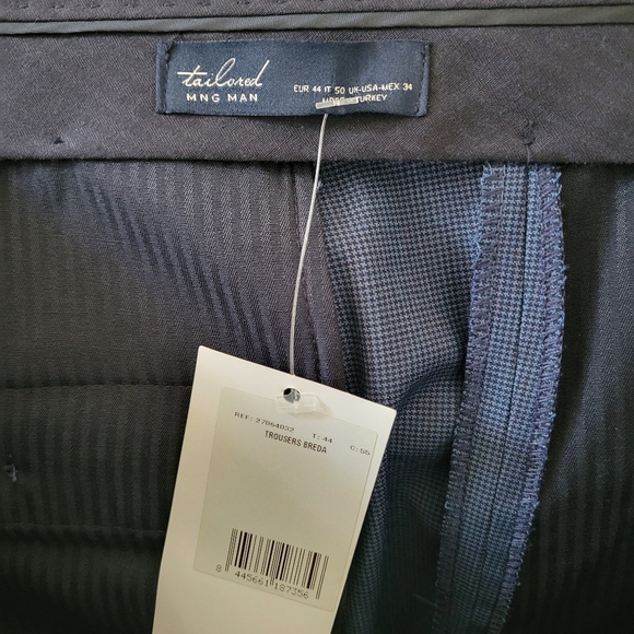 Mango Men's Extrafine wool Slim Fit  Dress Pants - Picture 12 of 14